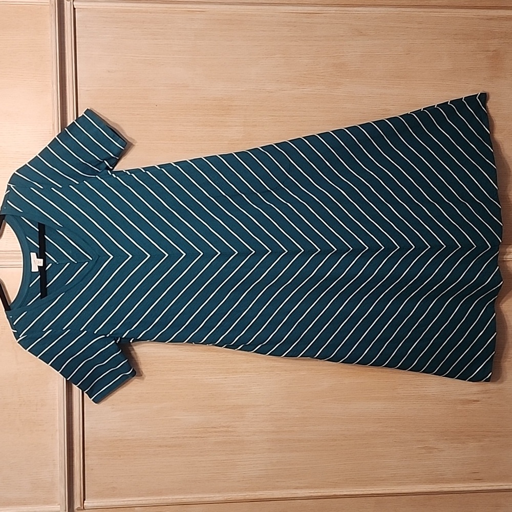 J. Jill Green Striped Maxi Dress MP